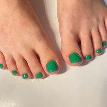 Load image into Gallery viewer, Love it Or Leaf It green nail polish on toes