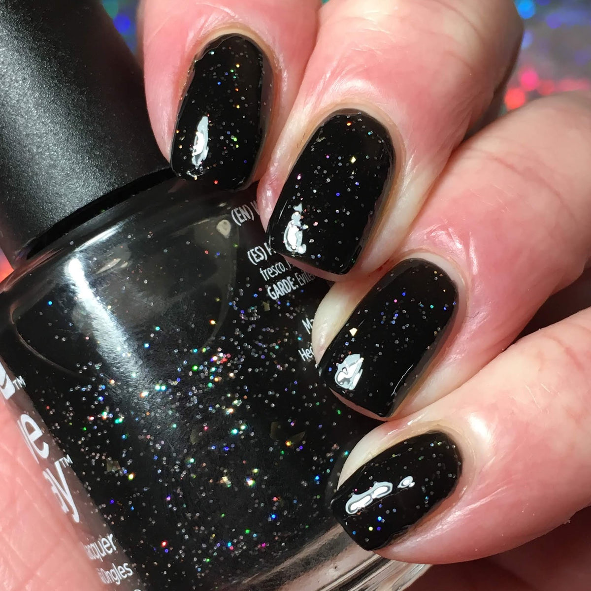 CND CREATIVE PLAY, Black glitter nail polish