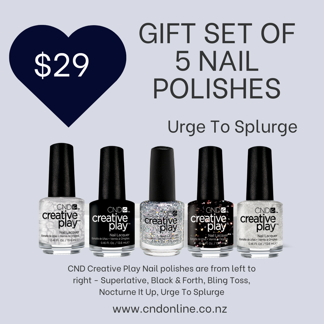 Creative Play Gift Set of 5 Nail Polishes - Urge to Splurge