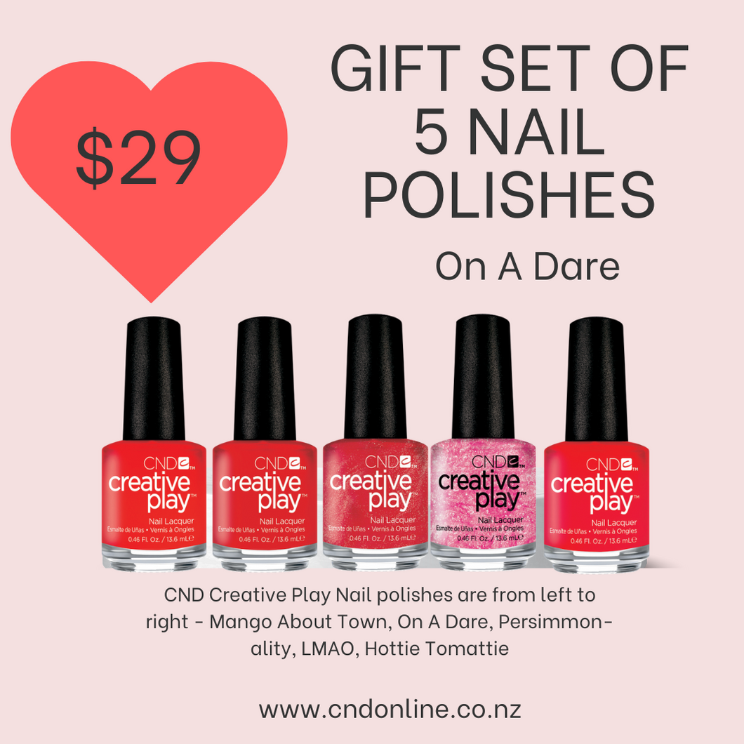 Creative Play Gift Set of 5 Nail Polishes - On a Dare