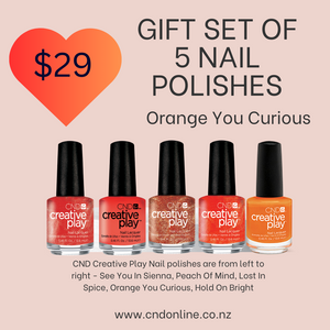 Creative Play Gift Set of 5 Nail Polishes - Orange you curious