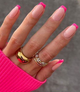 Hot Pink French Manicure Nails Kit