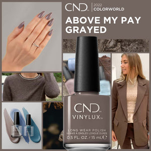 Above My Pay Grayed taupe nail polish CND