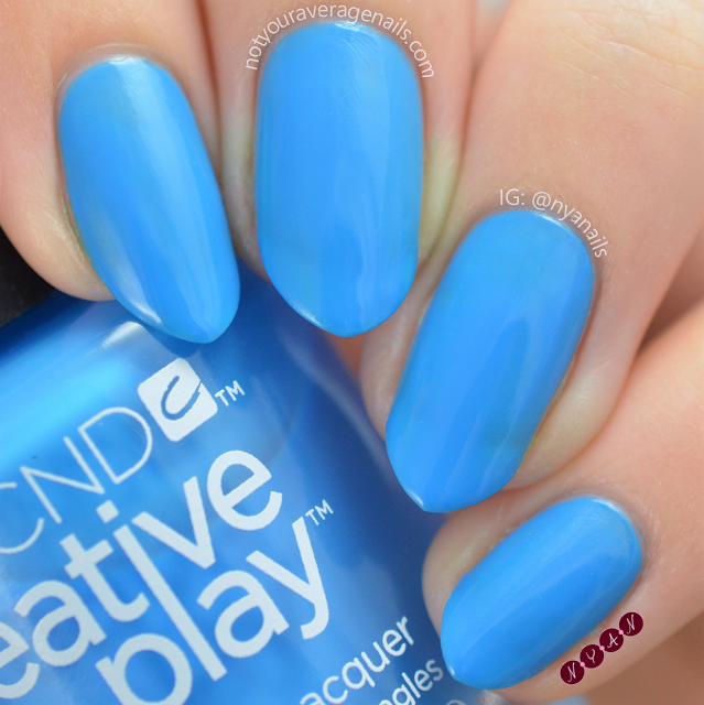 Aquaslide blue nail polish CND Creative Play