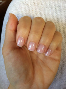 Beau pale pink sheer nail polish CND