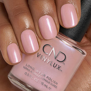 Blush Teddy pale pink nail polish CND Vinylux