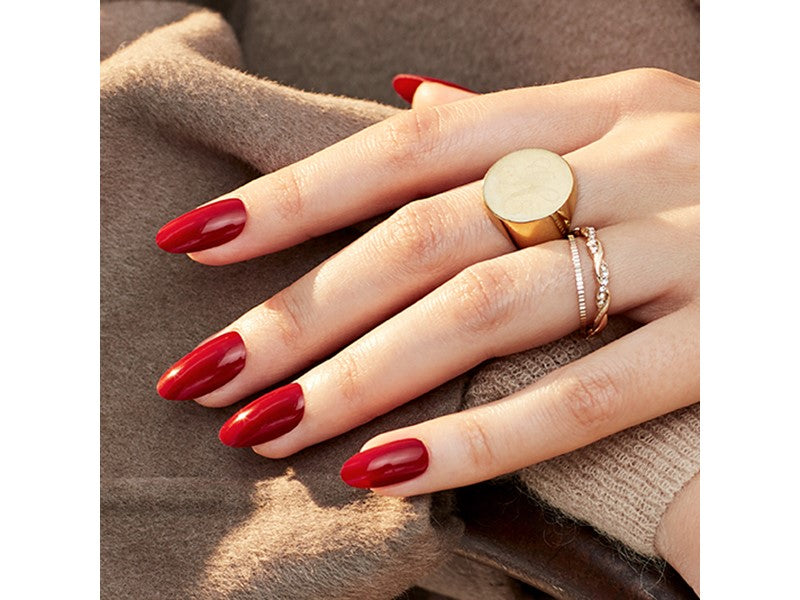 Books & Beaujolais nail polish CND red nail polish