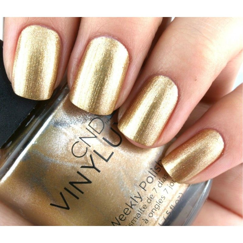 Brass Button - CND nail polish - metallic brass