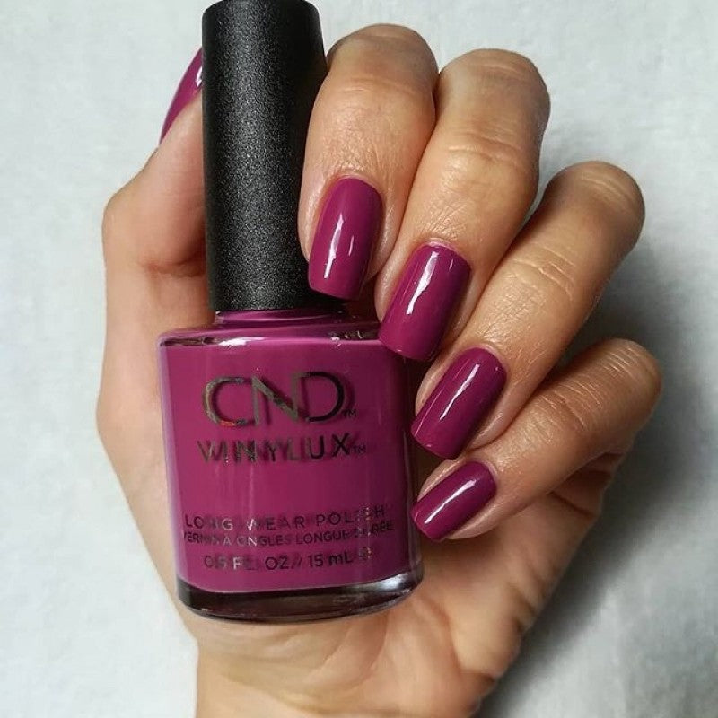 Brazen - dark pink nail polish - CND Vinylux