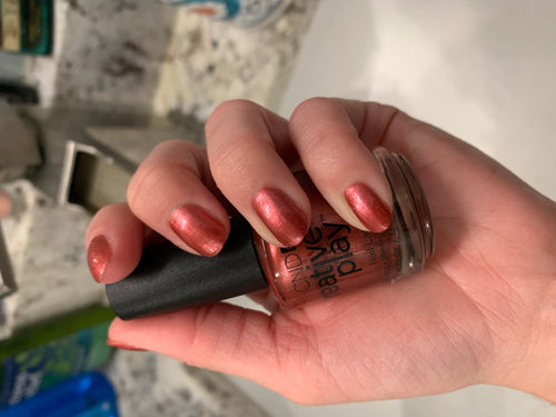 Bronze-redish nail polish CND Creative Play