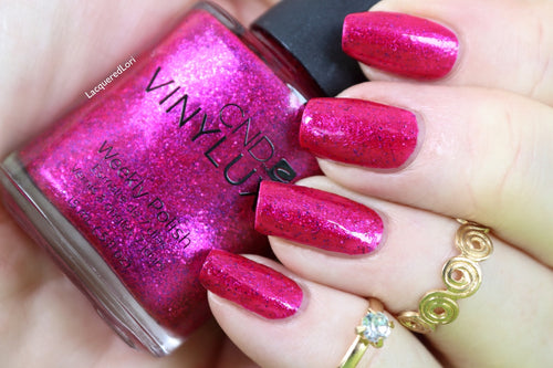 Butterfly Queen CND dark pink glitter nail polish