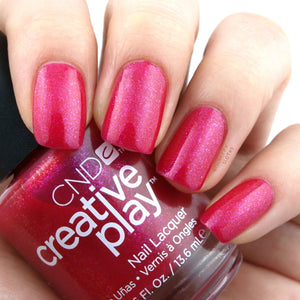 Cherry Glo Round Nail Polish bright pink Creative Play CND