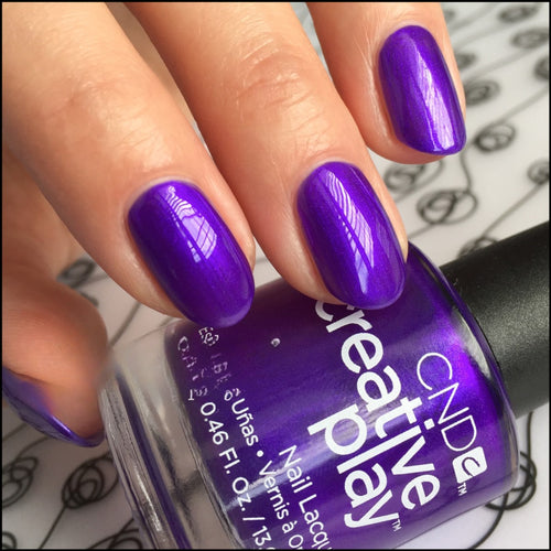 Cue The Violets purple nail polish CND