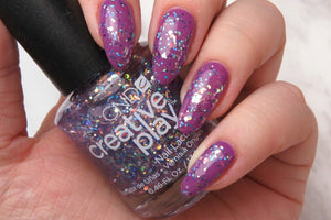 Flashion Forward glitter nails polish pink and purple CND