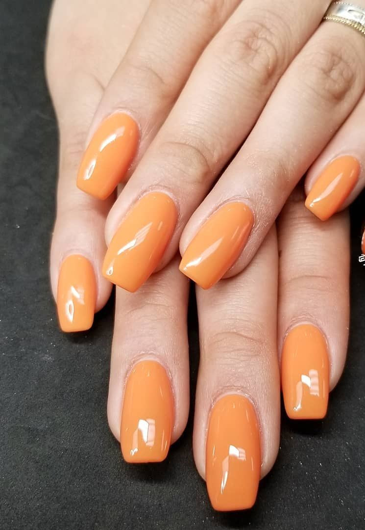 Hold On Bright orange nail polish CND