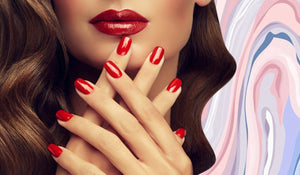 Hollywood red nails CNDVinylux nail polish
