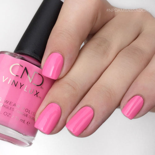 Holographic pretty pink nail polish CND
