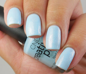 Isle Never Let You Go pale blue pearl nail polish CND