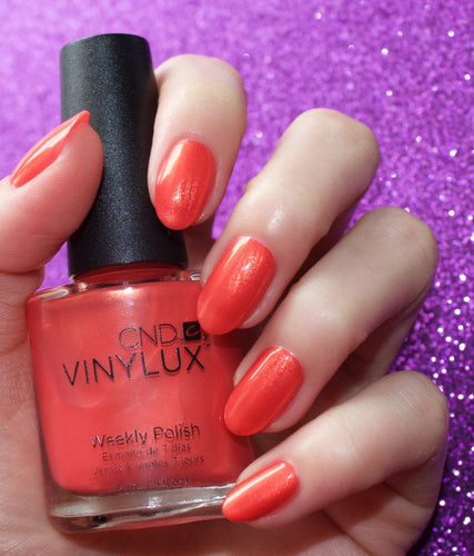 Jelly Bracelet pretty red nails CND Vinylux 