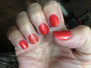 Jelly Bracelet CND red nail polish