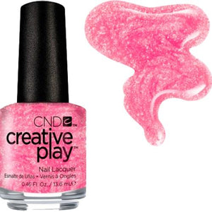 LMAO pink micro glitter nail polish CND Creative Play