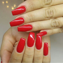 Load image into Gallery viewer, Lipstick Red Nail Foil on nails
