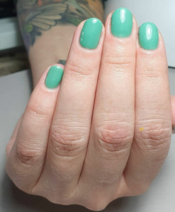My Mo Mint green nail polish CND