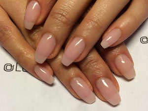 Negligee semi-sheer pale pink nail polish CND Vinylux