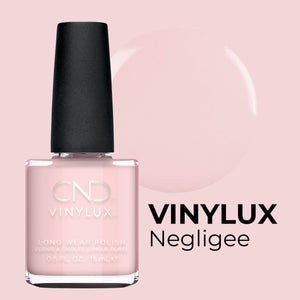 Negligee pale pink semi-sheer nail polish CND Vinylux