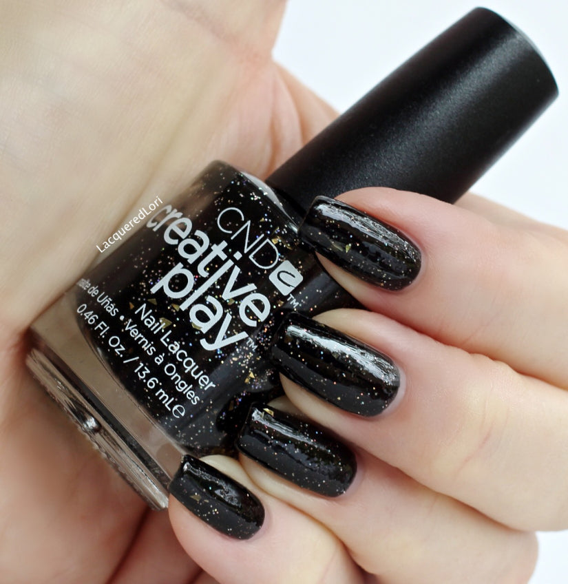 Nocturne It Up black glitter nail polish CND 