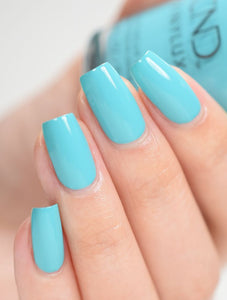Nails painted in Oceanside CND Vinylux Long Wear Nail Polish