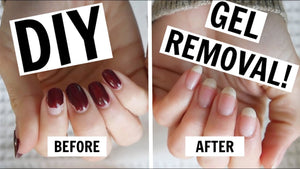 Before and after gel nails removal