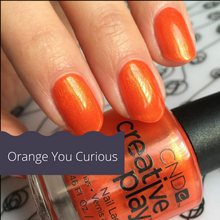 Load image into Gallery viewer, Orange You Curious orange nail polish CND
