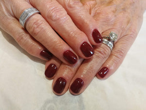 Oxblood CND Nail polish Dark red burgundy nail polish.