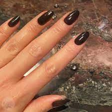Phantom CND Vinylux dark brown nails