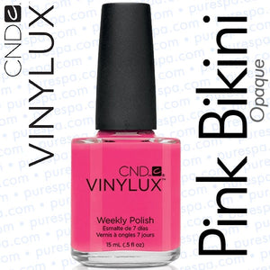 Pink Bikini nail polish bright pink nails