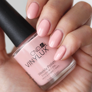 Pink Pursuit pale pink nails from CND