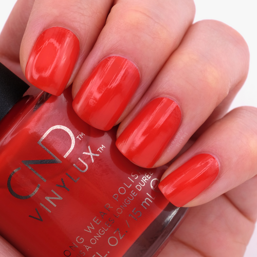 Poppy Red nail polish that lasts 7 days