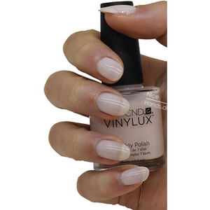 Romantique semisheer nail polish pale milky pink CND