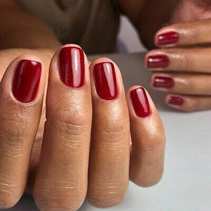 Rouge Rite nail polish CND Vinylux red nails