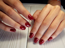 Load image into Gallery viewer, Rouge Rite dark red nail polish CND Vinylux
