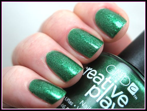 Shamrock On You metallic green nail polish CND Creative Play