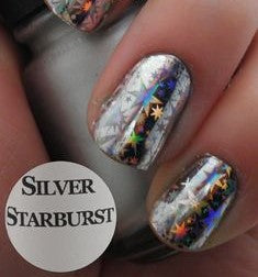 Silver Starburst Nail Foil