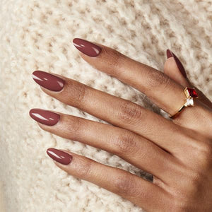 Wooded Bliss red-brown nail polish CND.