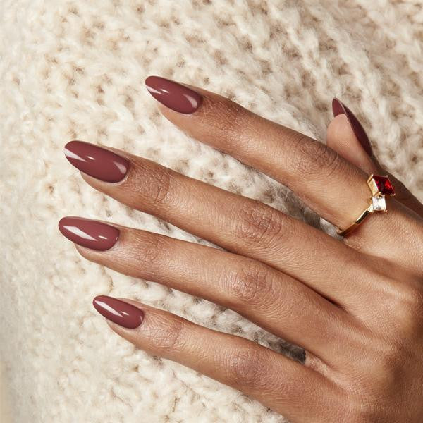 Wooded Bliss red-brown nail polish CND.