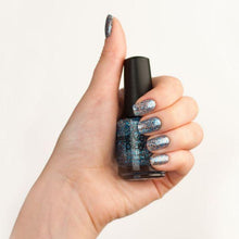 Load image into Gallery viewer, Kiss &amp; Teal blue glitter nail polish CND
