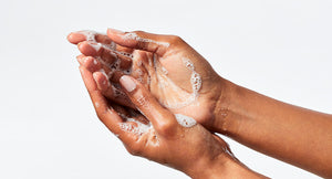 Wahing hands with Mango & Coconut Scentsations Luxury Hand Wash